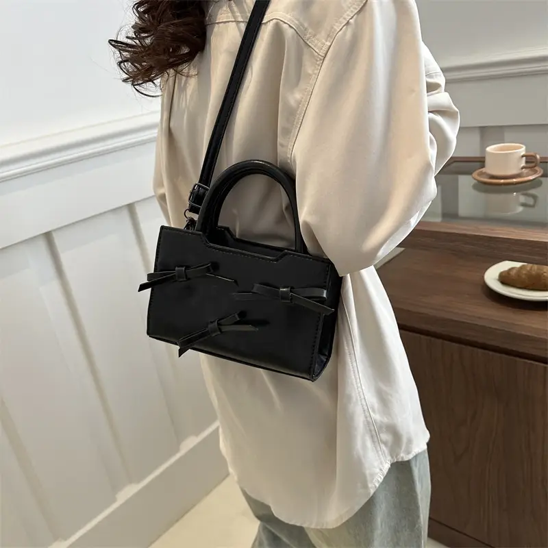 Black Bow Shoulder Crossbody Bag for Women 2024 - Image 5