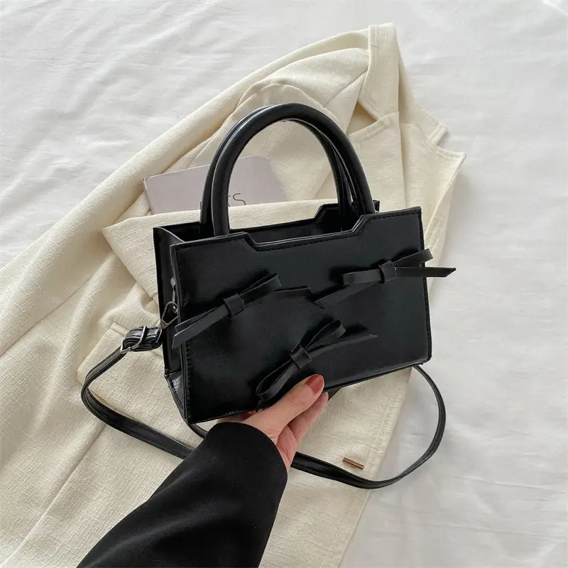 Black Bow Shoulder Crossbody Bag for Women 2024 - Image 2