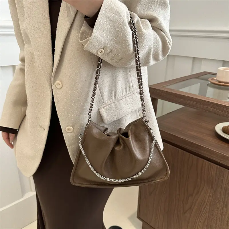 Silver Chain Tote Bag for Women 2024 Spring Summer - Image 6
