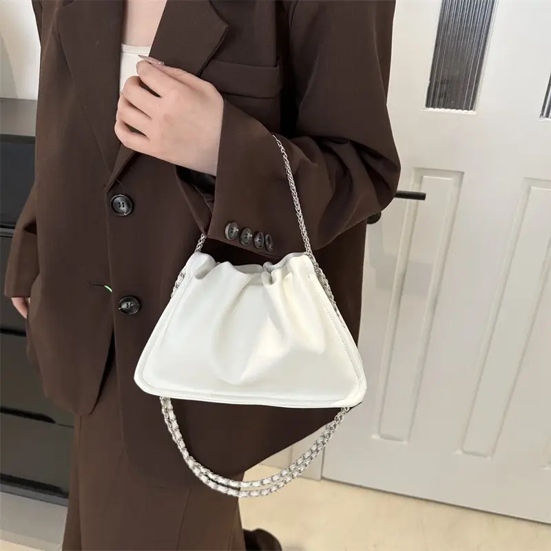Silver Chain Tote Bag for Women 2024 Spring Summer - Image 8