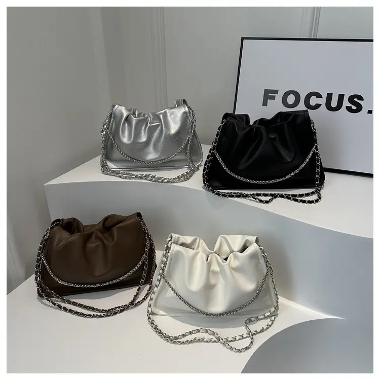 Silver Chain Tote Bag for Women 2024 Spring Summer — feature 21