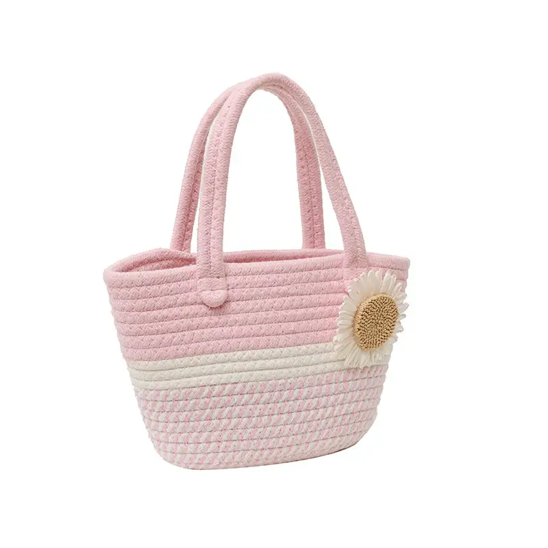 Women's Bow Decorated Straw Bucket Bag 2024 - Image 4