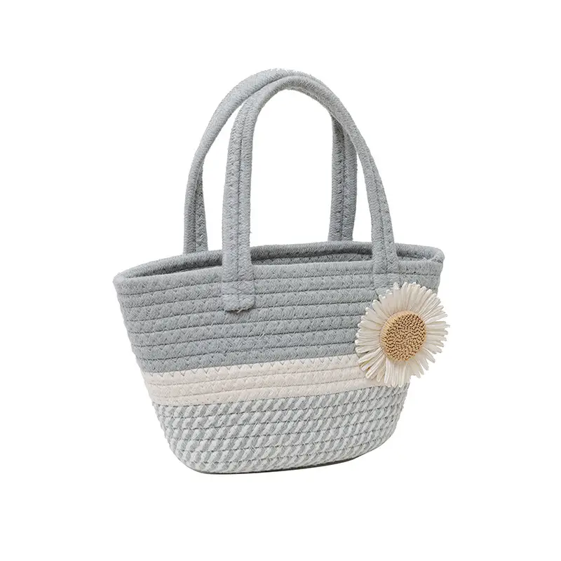 Women's Bow Decorated Straw Bucket Bag 2024 - Image 6