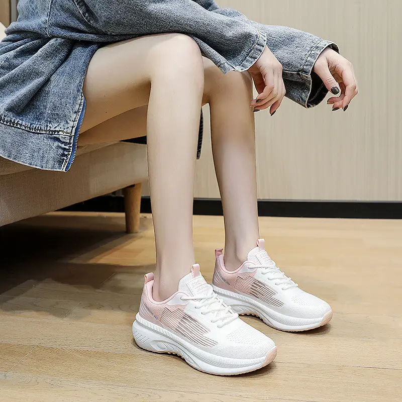 Cross-Border Wholesale Sports Shoes for Women, Autumn Style Thick-Soled Student Running Shoes, Fashionable, Lightweight, Simple, Breathable Women's Shoes - Image 7