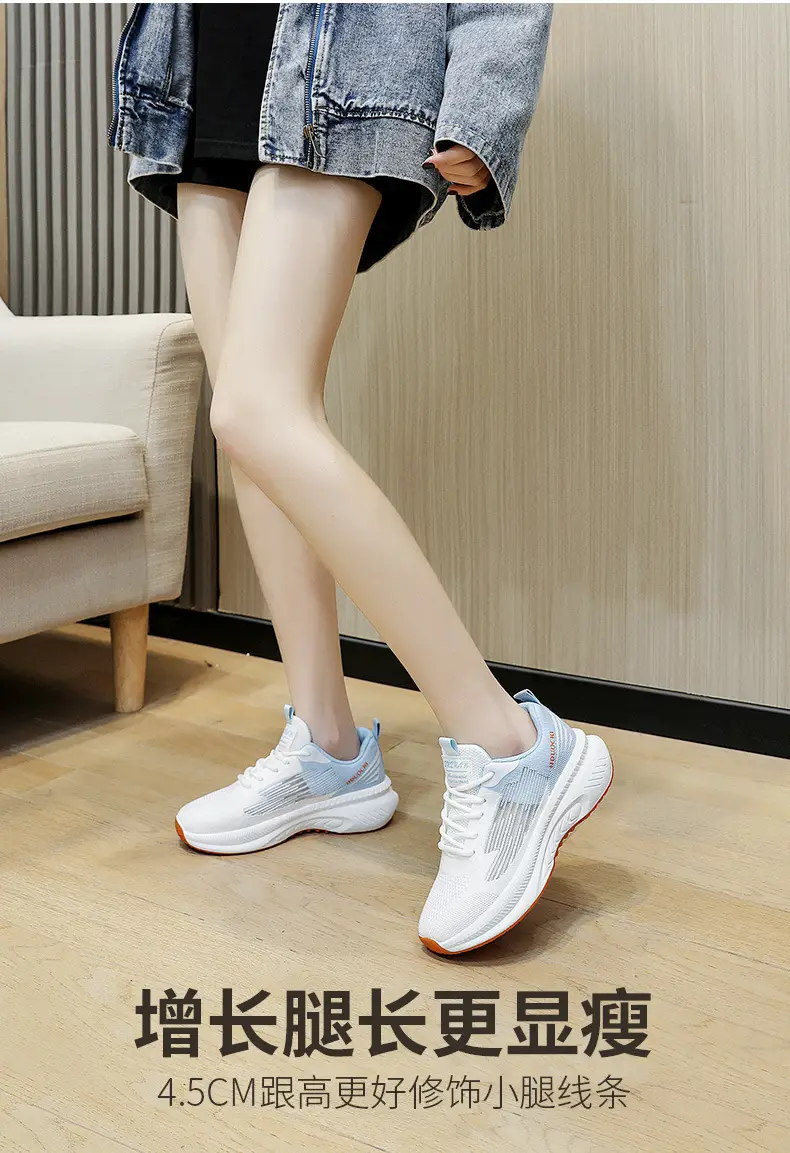 Cross-Border Wholesale Sports Shoes for Women, Autumn Style Thick-Soled Student Running Shoes, Fashionable, Lightweight, Simple, Breathable Women's Shoes — feature 20