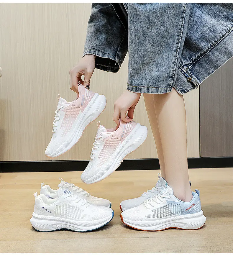 Cross-Border Wholesale Sports Shoes for Women, Autumn Style Thick-Soled Student Running Shoes, Fashionable, Lightweight, Simple, Breathable Women's Shoes — feature 37