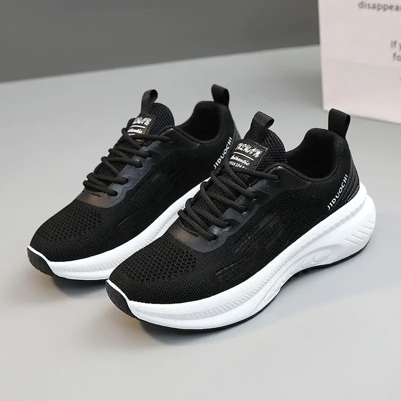 Cross-Border Wholesale Sports Shoes for Women, Autumn Style Thick-Soled Student Running Shoes, Fashionable, Lightweight, Simple, Breathable Women's Shoes
