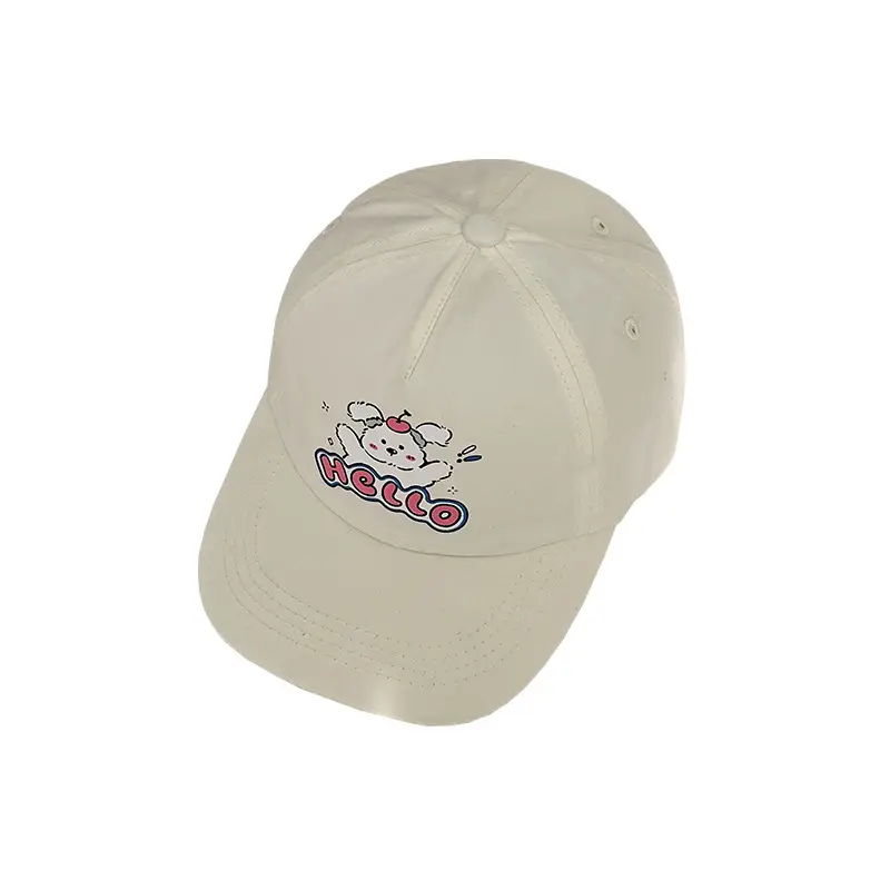 Autumn South Kids Peaked Cap with Cute Rabbit Embroidery