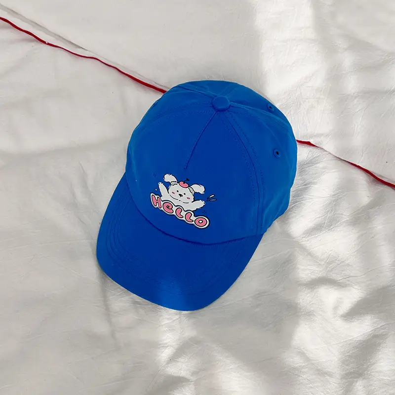 Autumn South Kids Peaked Cap with Cute Rabbit Embroidery