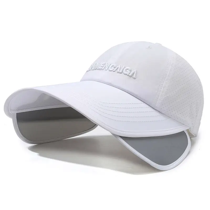 Men's White Baseball Cap with American Flag Design - Image 3