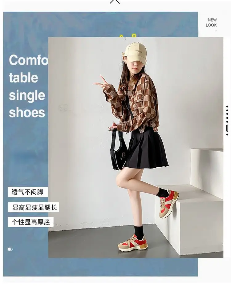 Women's Shoes Autumn New Fashion Trendy Simple Lightweight Casual Shoes Student Thick-Soled Breathable Women's Sports Shoes Wholesale — feature 19