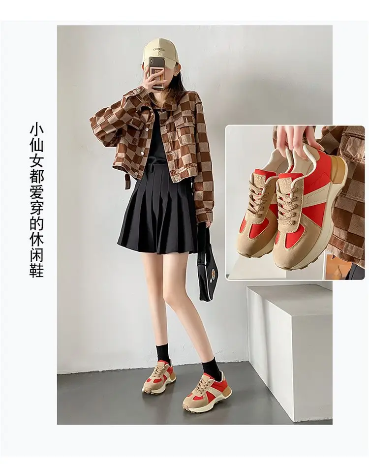 Women's Shoes Autumn New Fashion Trendy Simple Lightweight Casual Shoes Student Thick-Soled Breathable Women's Sports Shoes Wholesale — feature 20