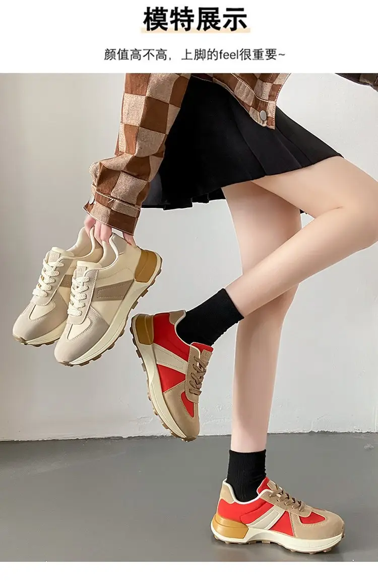 Women's Shoes Autumn New Fashion Trendy Simple Lightweight Casual Shoes Student Thick-Soled Breathable Women's Sports Shoes Wholesale — feature 28
