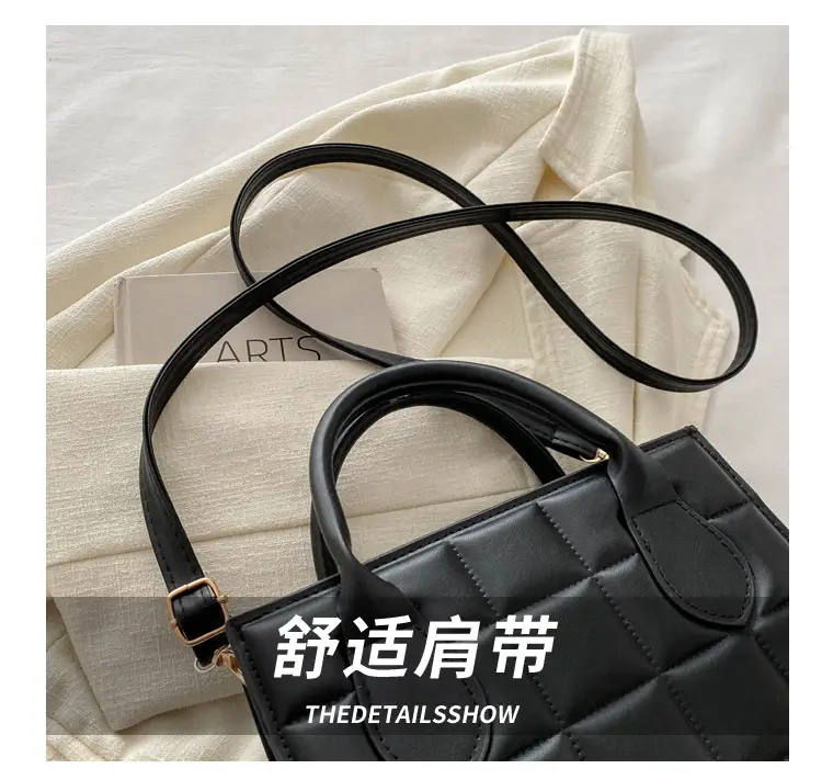 Black Quilted Women's Shoulder Messenger Bag 2024 — feature 3
