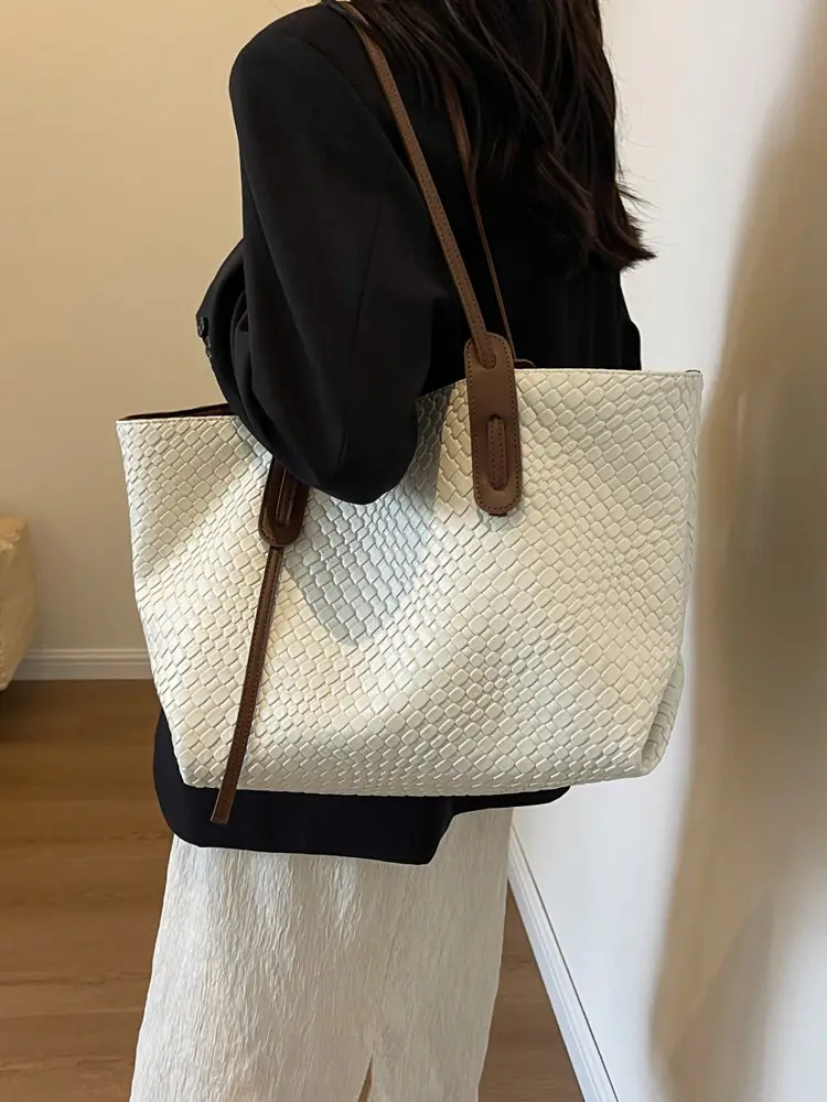 Women Woven Shoulder Bag Retro Korean Style 2025 - Image 8