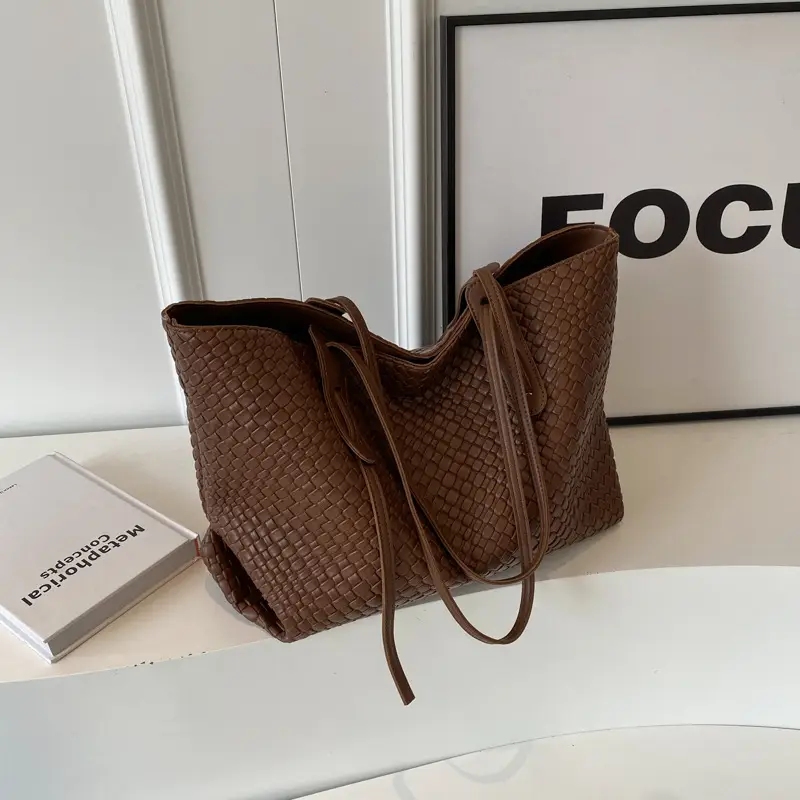 Women Woven Shoulder Bag Retro Korean Style 2025 - Image 3
