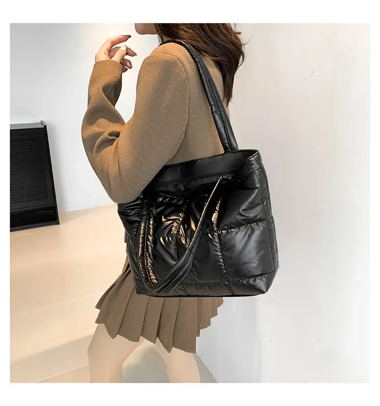 Korean Style Gold Quilted Shoulder Bag for Women — feature 16
