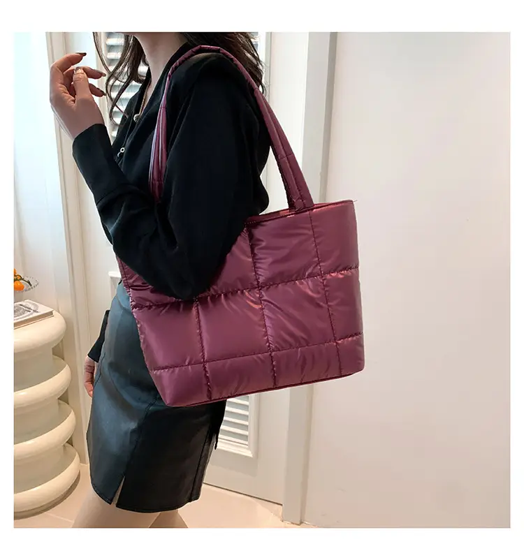Korean Style Gold Quilted Shoulder Bag for Women — feature 20