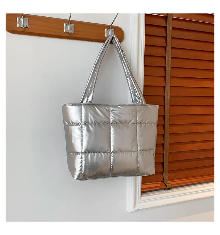 Korean Style Gold Quilted Shoulder Bag for Women — feature 24