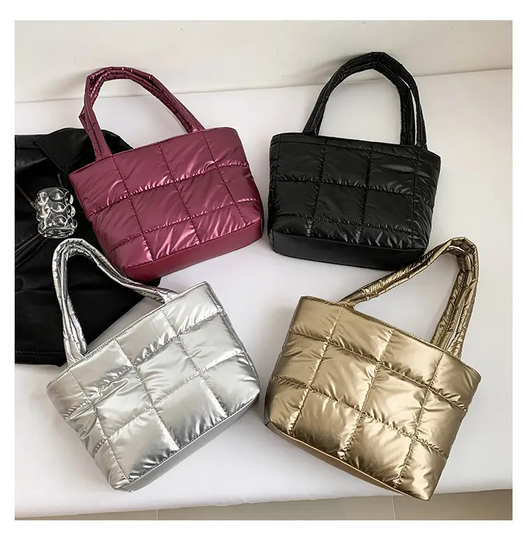 Korean Style Gold Quilted Shoulder Bag for Women — feature 25