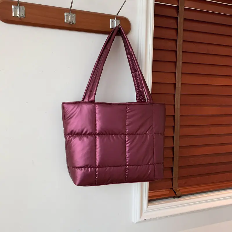 Korean Style Gold Quilted Shoulder Bag for Women - Image 2