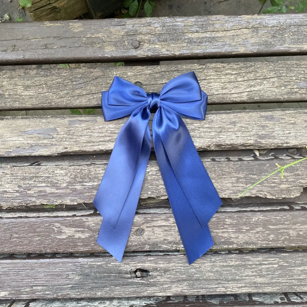 Black Silk Bow Hairpin for Girls Cross Border — feature 19