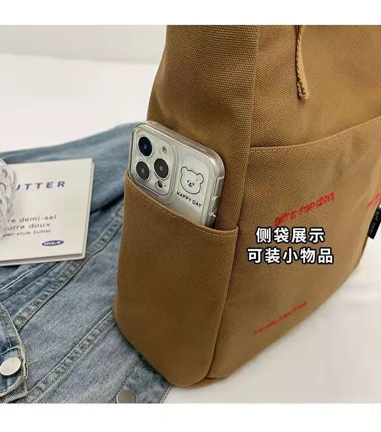 Women Canvas Shoulder Bag Large Capacity Book Loading Commuter — feature 7