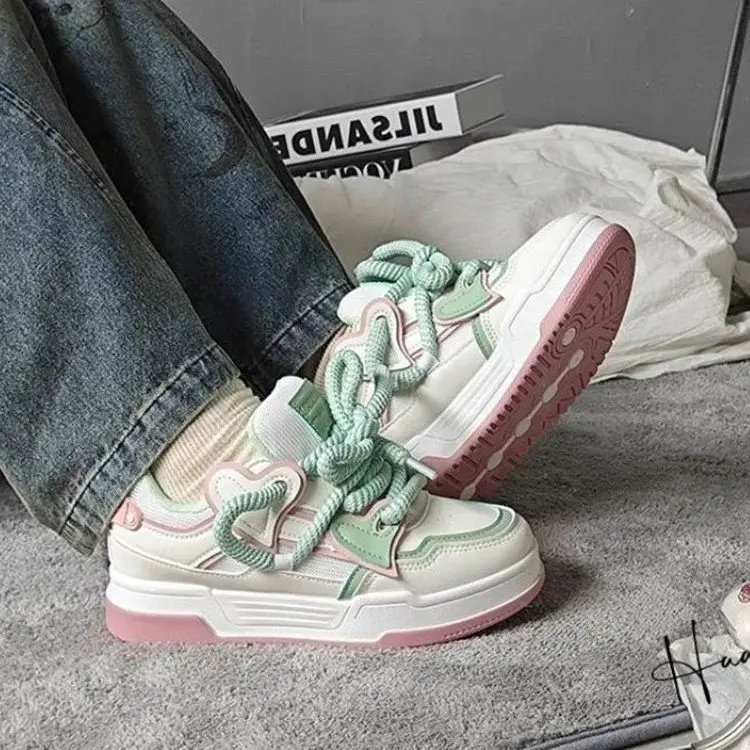 Women Mesh Sneakers Black Pink White 2024 New Spring - Image 5