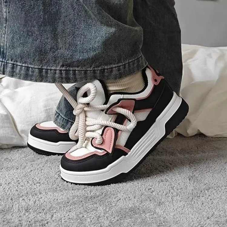 Women Mesh Sneakers Black Pink White 2024 New Spring — feature 1