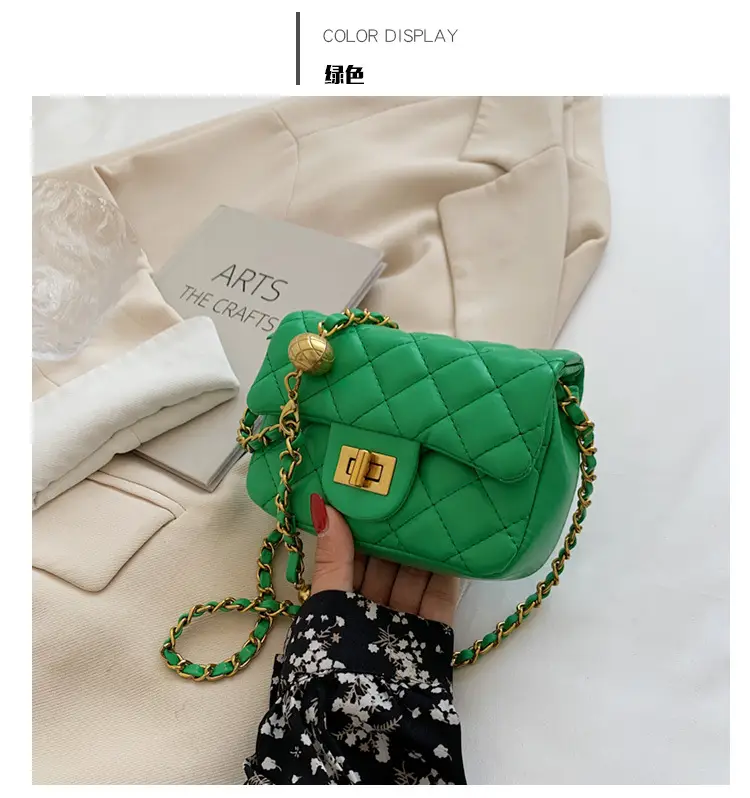 Black Quilted Chain Shoulder Bag for Women — feature 25