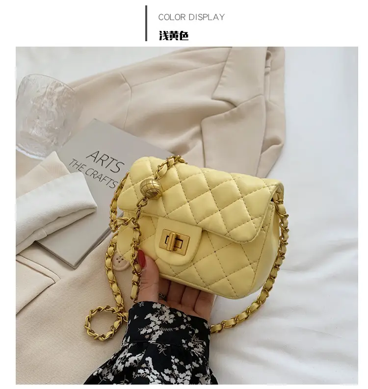 Black Quilted Chain Shoulder Bag for Women — feature 26