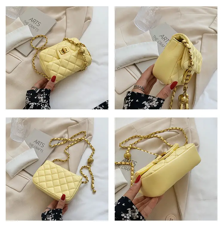 Black Quilted Chain Shoulder Bag for Women — feature 9