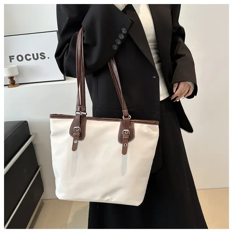 Women Korean Style Large Capacity Shoulder Bag Black 2024