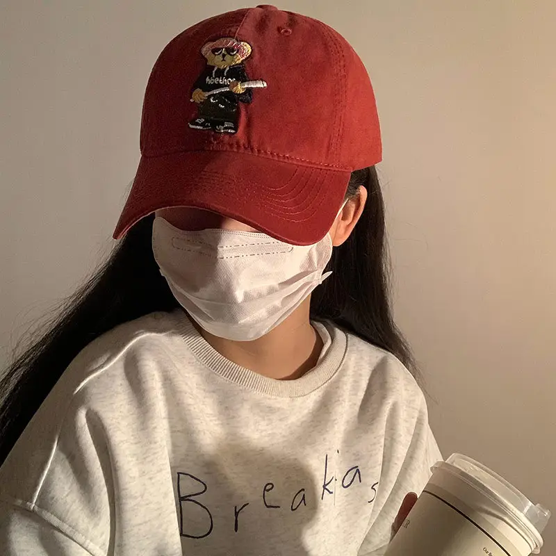Bear Soft Top Baseball Cap Female Sun Protection - Image 8