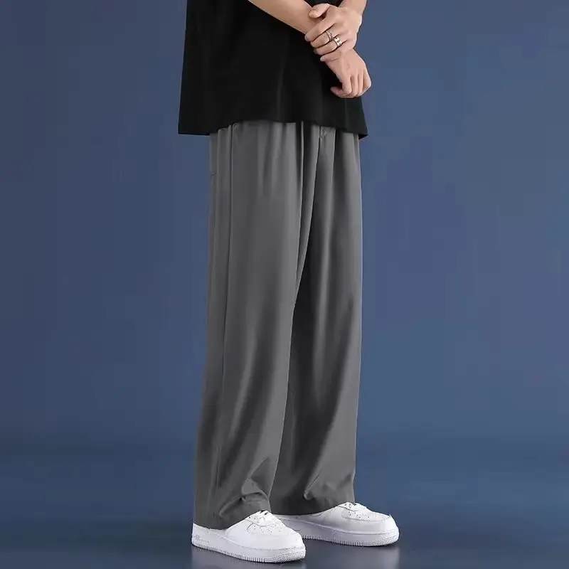 Men Ice Silk Wide-leg Pants Summer Ultra-Thin - Image 2