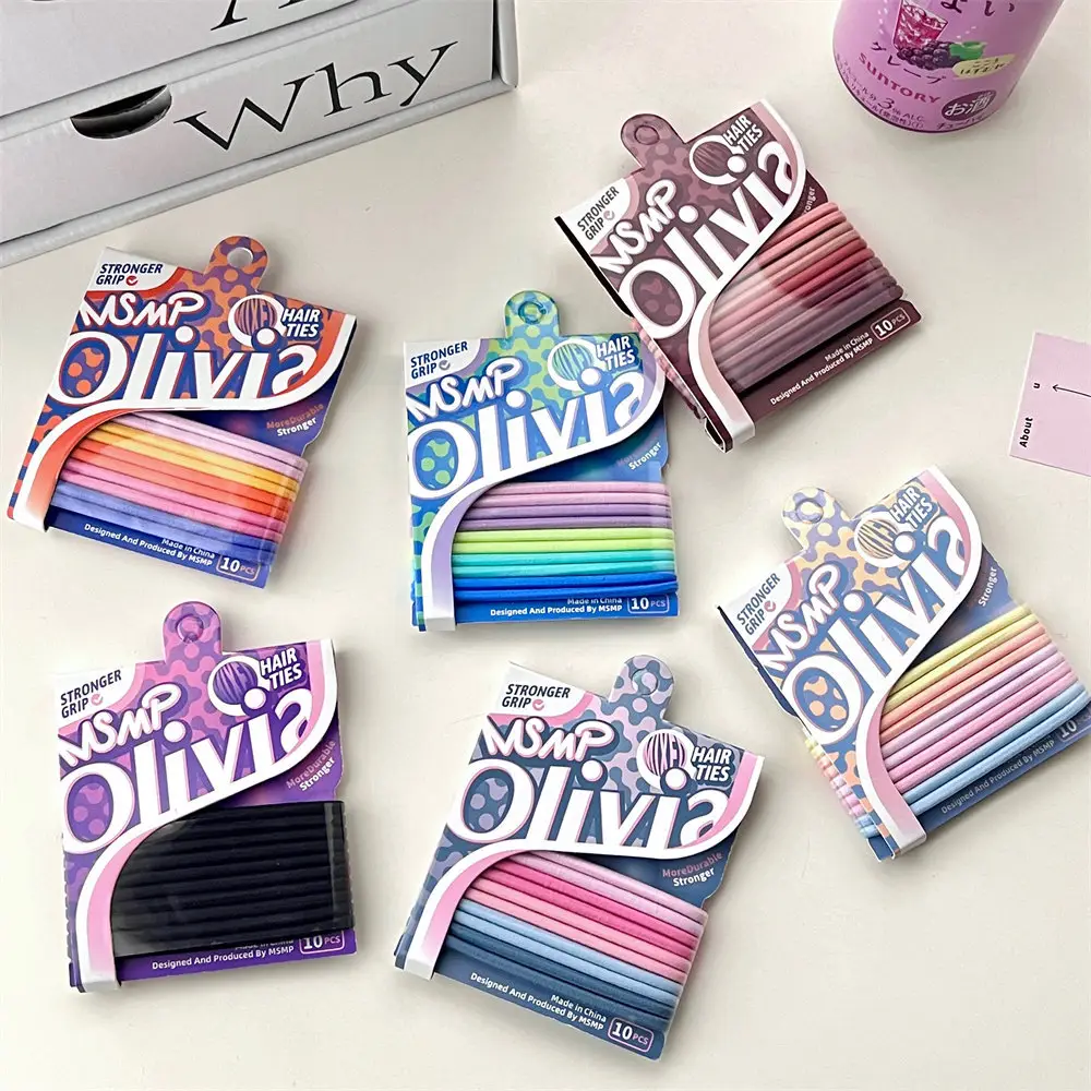 Candy Color Small Fresh Pony Tail Hair Accessories Sweet Color suit Back of Head Braid High Elastic Girls' Rubber Tendons - Image 8