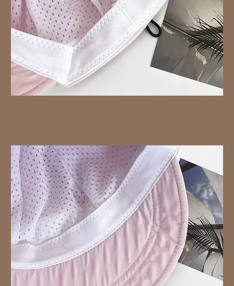 Women's Pink Lettered Fisherman Hat with Wide Brim — feature 6
