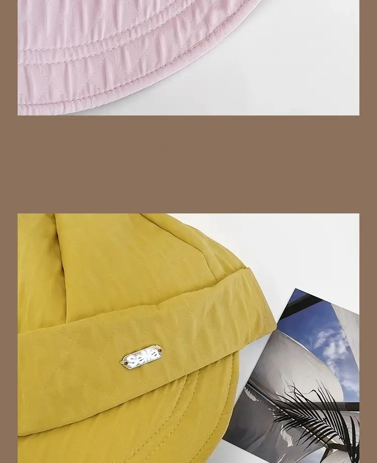 Women's Pink Lettered Fisherman Hat with Wide Brim — feature 7
