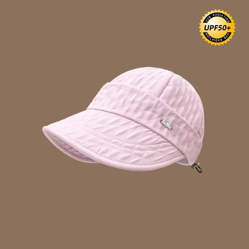 Women's Pink Lettered Fisherman Hat with Wide Brim - Image 2