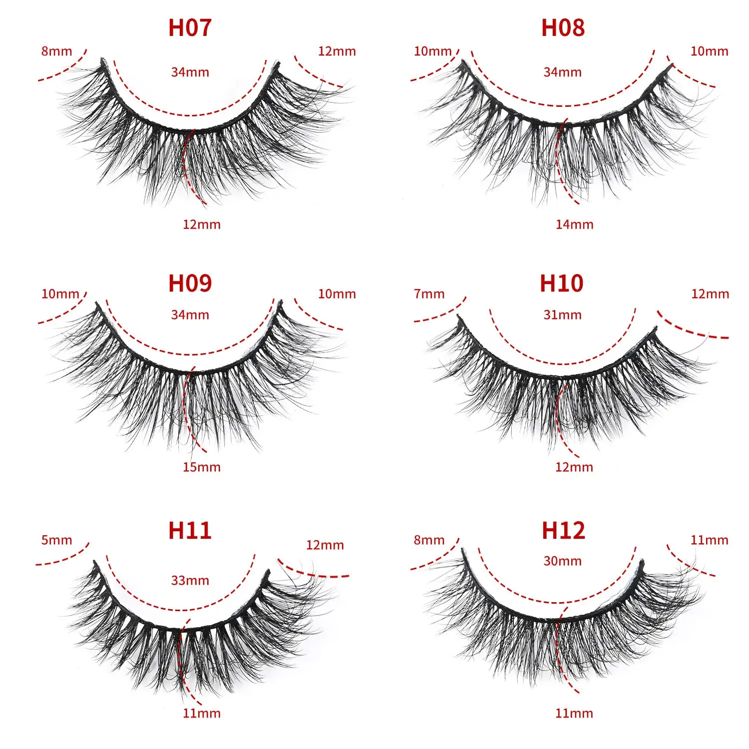 7pcs 5D Thick False Eyelashes Natural Messy Self-Grafting - Image 16