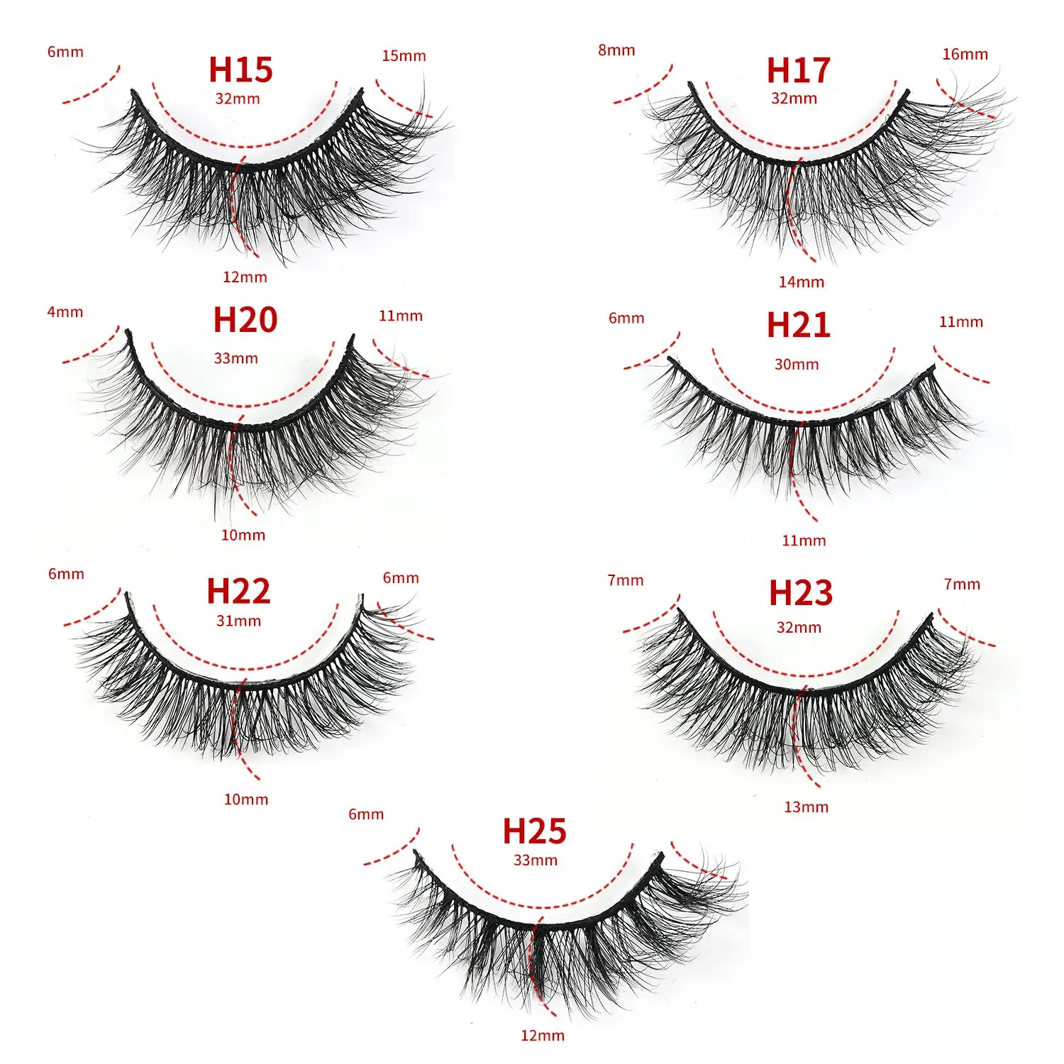 7pcs 5D Thick False Eyelashes Natural Messy Self-Grafting - Image 17
