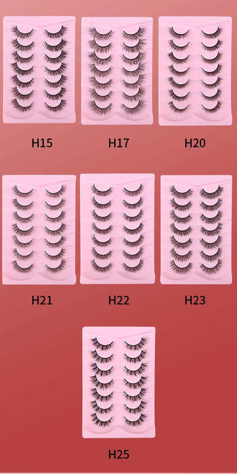 7pcs 5D Thick False Eyelashes Natural Messy Self-Grafting — feature 5