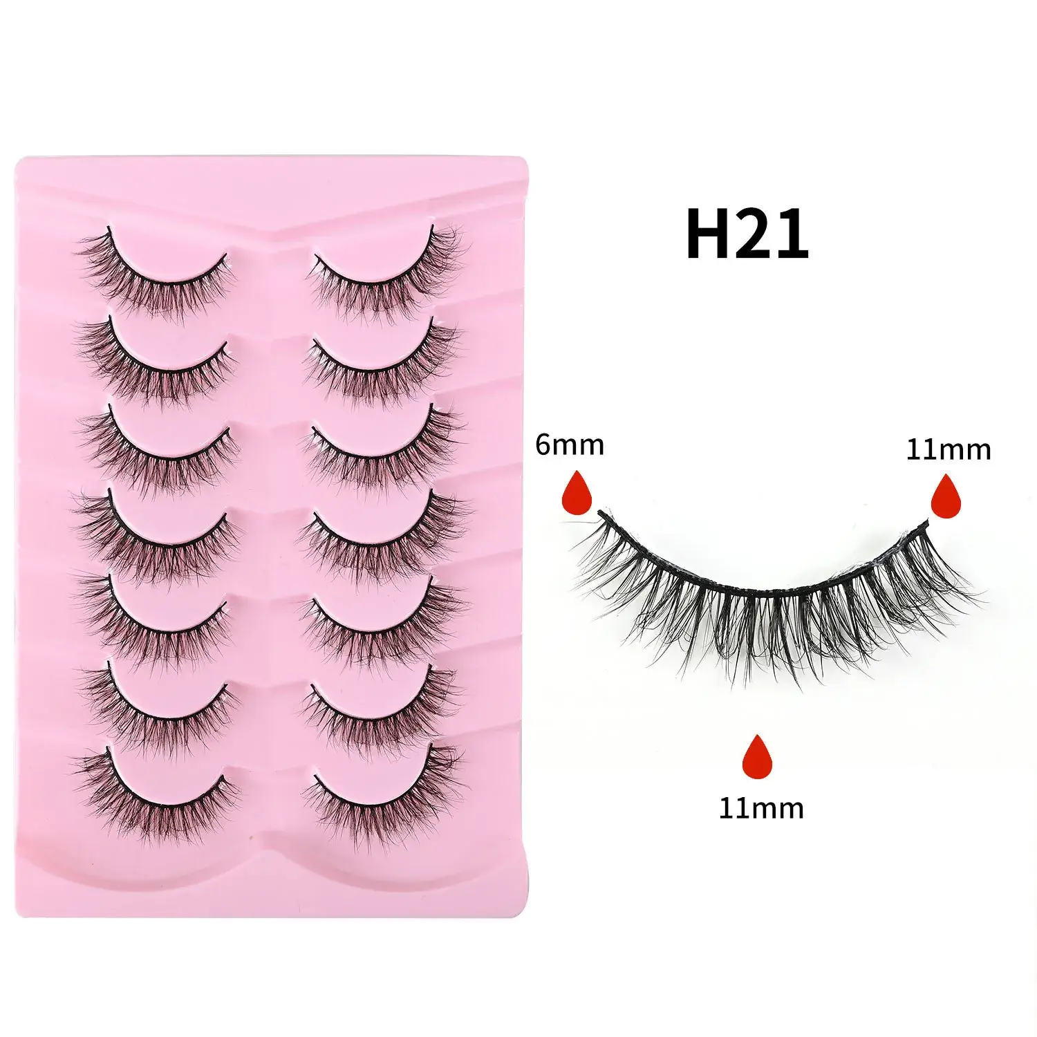 7pcs 5D Thick False Eyelashes Natural Messy Self-Grafting - Image 10