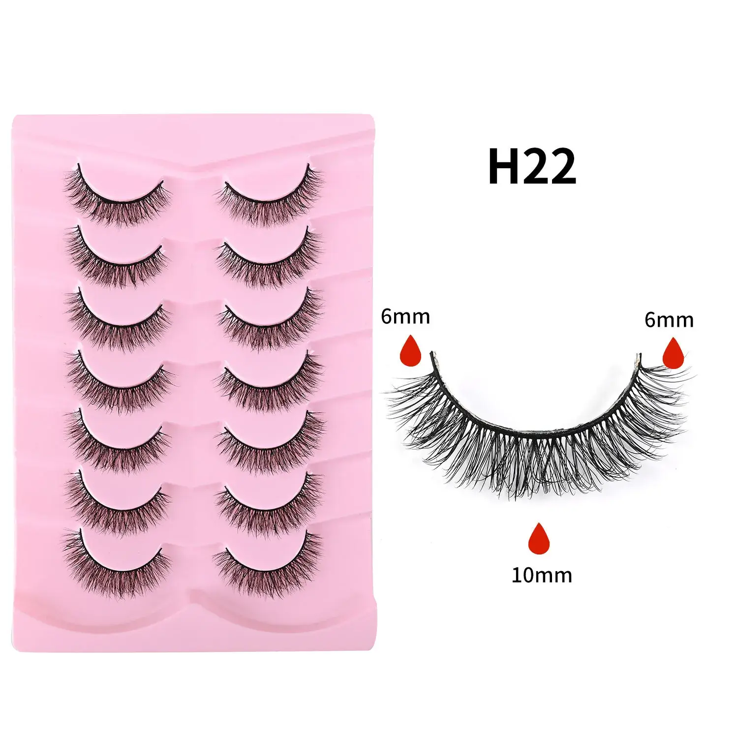 7pcs 5D Thick False Eyelashes Natural Messy Self-Grafting - Image 11
