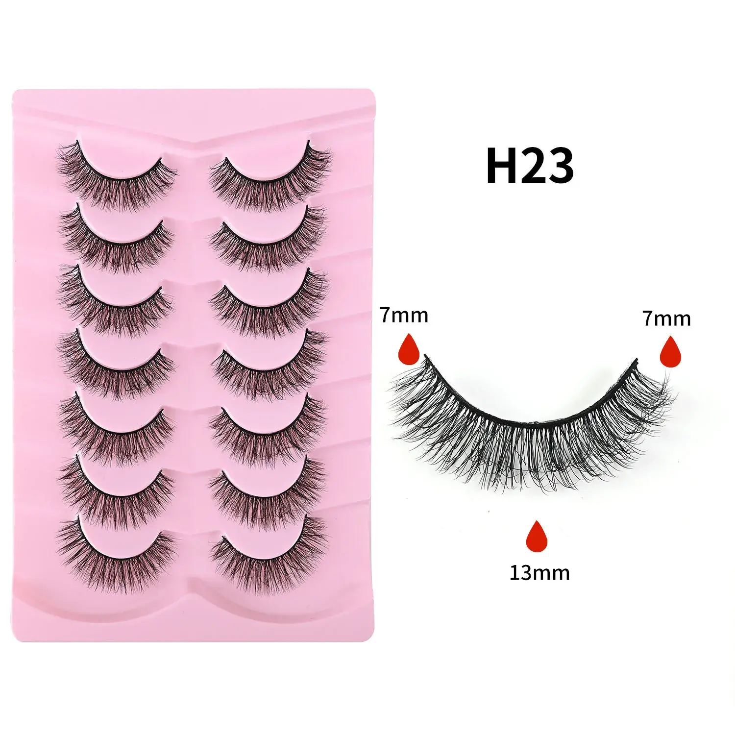 7pcs 5D Thick False Eyelashes Natural Messy Self-Grafting - Image 12