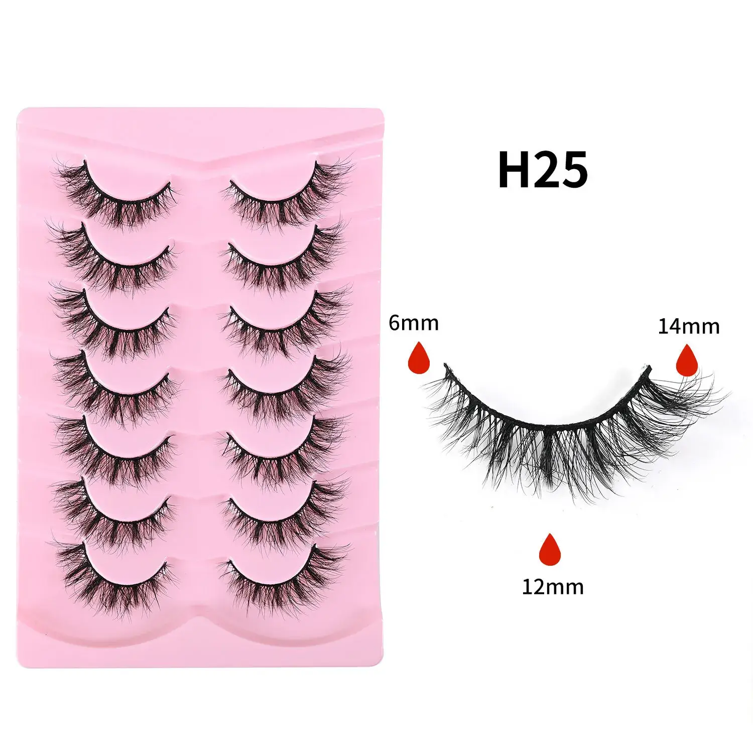 7pcs 5D Thick False Eyelashes Natural Messy Self-Grafting - Image 13