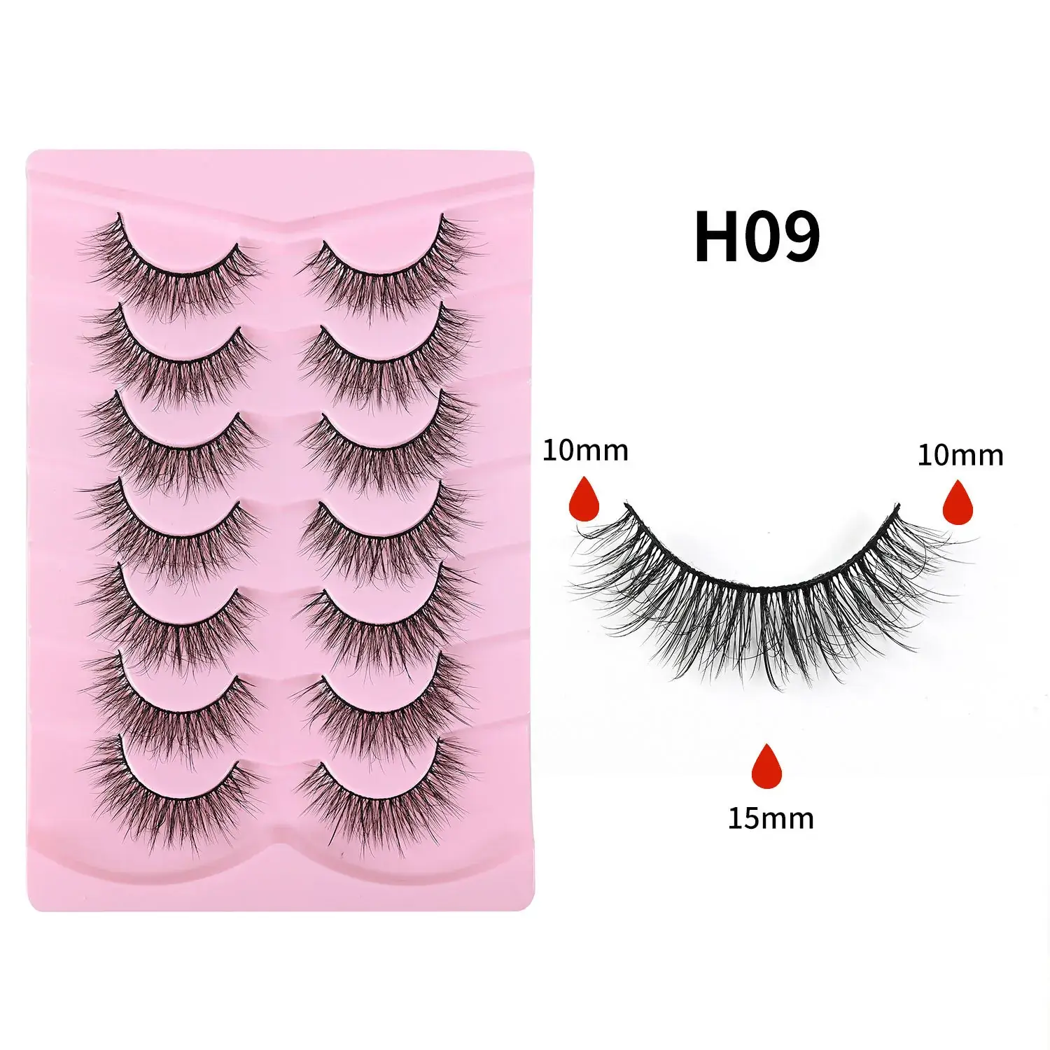 7pcs 5D Thick False Eyelashes Natural Messy Self-Grafting - Image 3