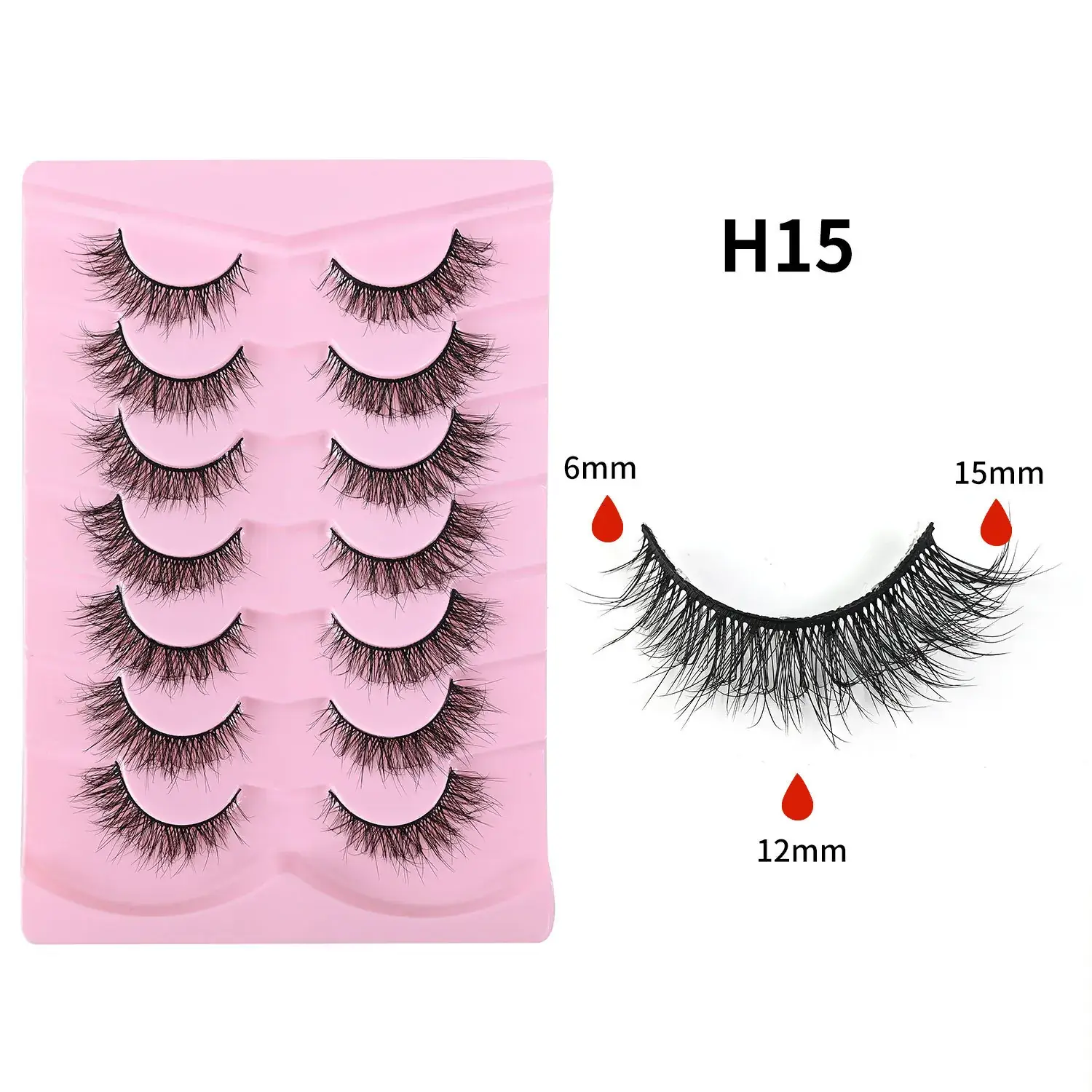 7pcs 5D Thick False Eyelashes Natural Messy Self-Grafting - Image 7