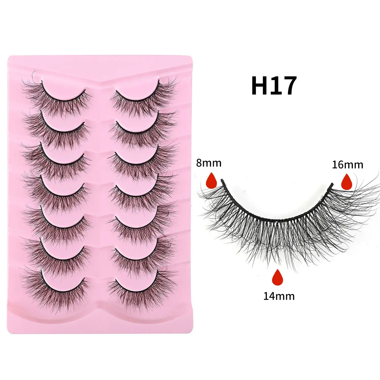 7pcs 5D Thick False Eyelashes Natural Messy Self-Grafting - Image 8