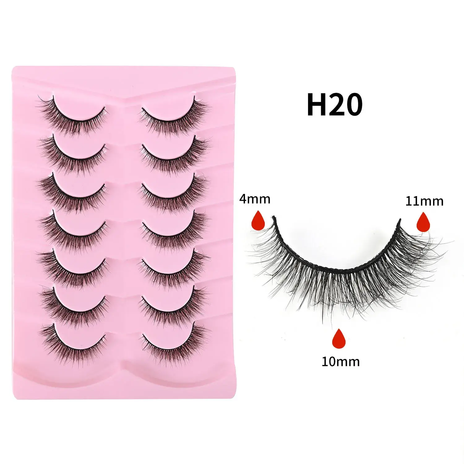 7pcs 5D Thick False Eyelashes Natural Messy Self-Grafting - Image 9